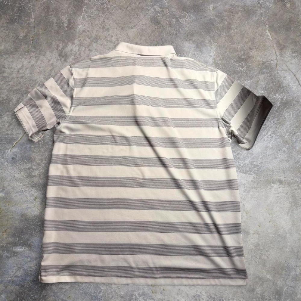 Callaway Opti-Dri white and grey summer striped polo shirt Size XL - Picture 3 of 5